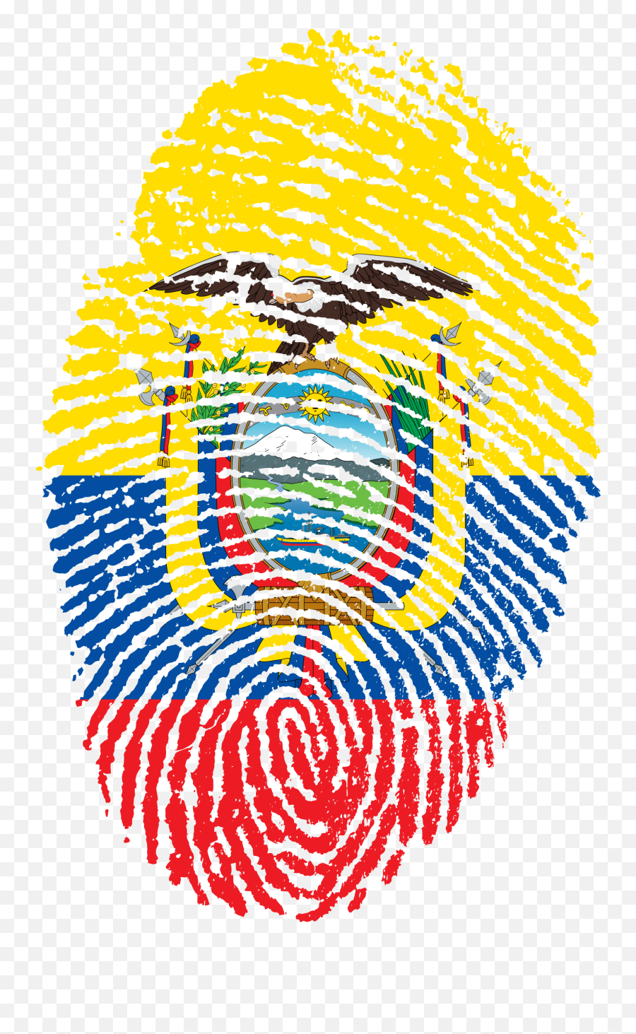 Colombia Flag Fingerprint Png Clipart - Ecuador Flag Fingerprint Emoji,Colombia Flag Png