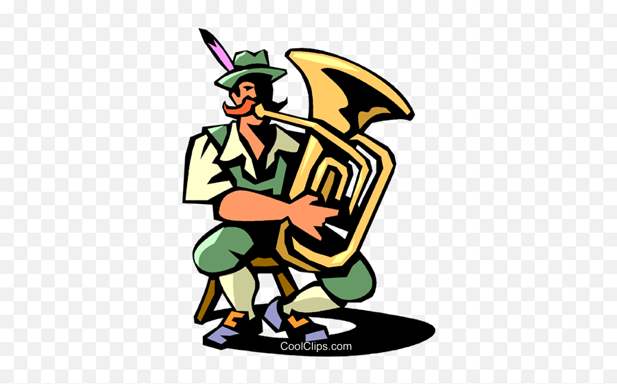 Tuba Player Royalty Free Vector Clip - Tubaspieler Clipart Emoji,Tuba Clipart
