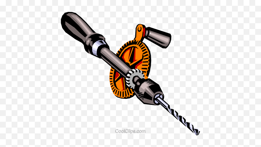 Hand Drill Royalty Free Vector Clip Art - Hand Drill Clipart Emoji,Drill Clipart