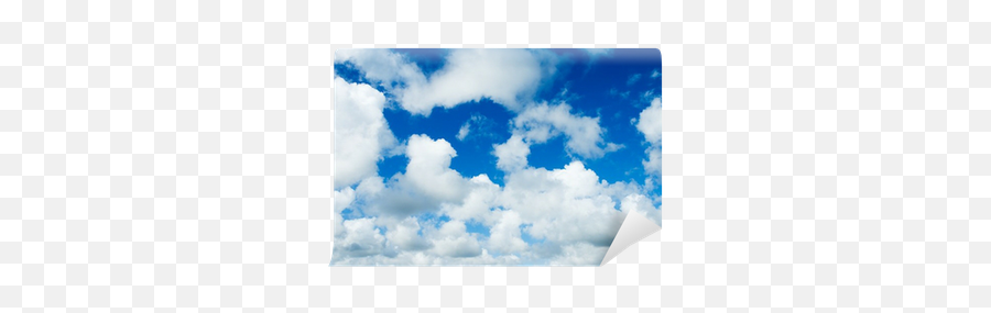 Blue Sky With Fluffy White Clouds Wall Mural U2022 Pixers - We Live To Change Cielo Con Nuvole Bianche Emoji,White Clouds Png