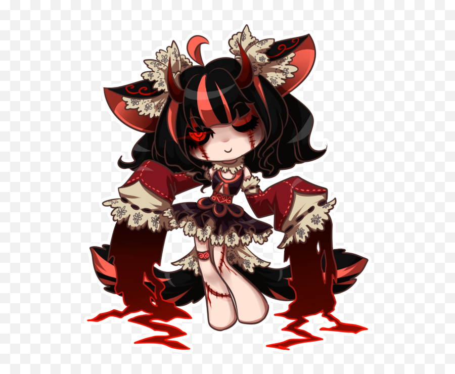 Anime Devil Girl Gif - 617x700 Png Clipart Download Demon Girl Art Gif Emoji,Anime Girl Gif Transparent