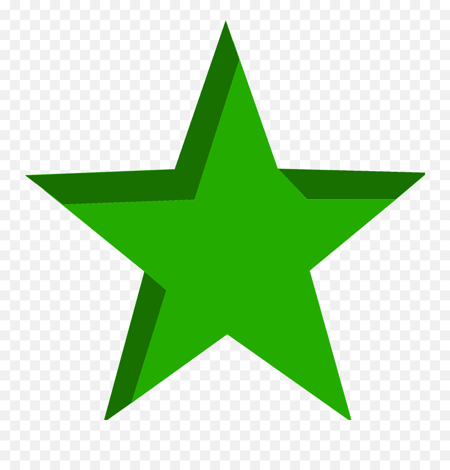 Stars Clipart Black And White - 5 Point Star Green Clip Art Green Star Emoji,Stars Clipart