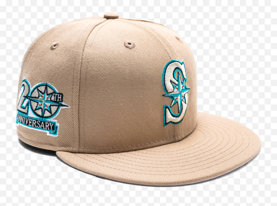 Seattle Mariners 20th Anniversary Patch 59fifty Desert Tan V2 Emoji,Mariners Logo Png