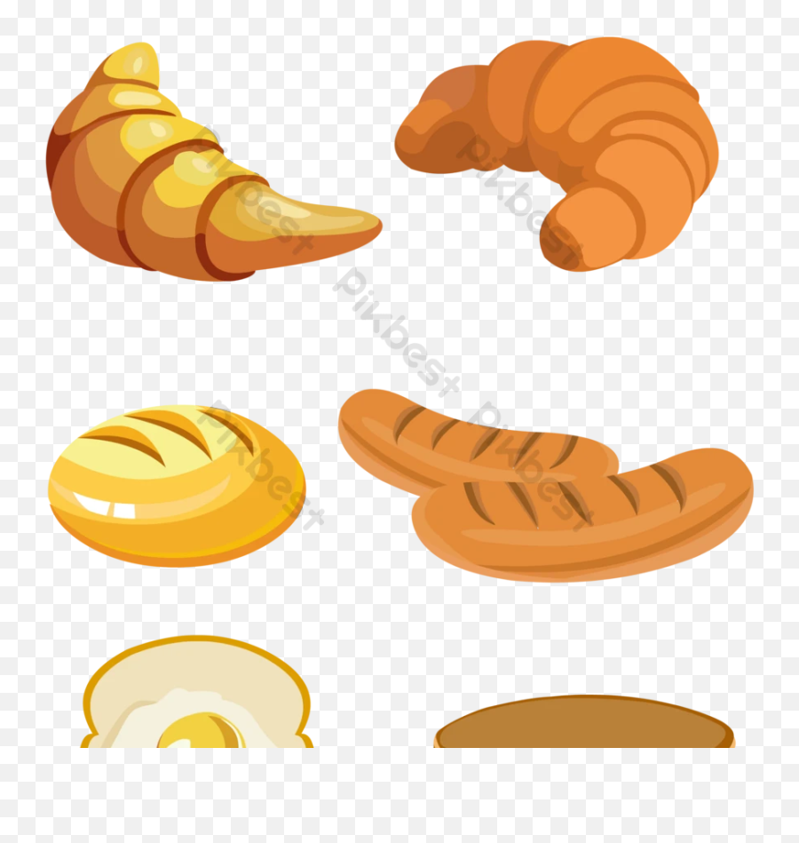 Vector Drawing Bread Png Images Ai Free Download - Pikbest Emoji,Croissant Clipart