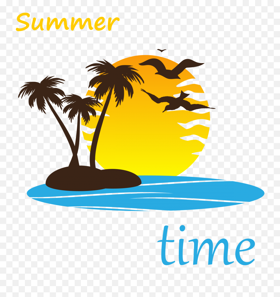 Sunset Palm Trees Logo Free Stock Photo - Logo Con Palmeras Emoji,Palm Tree Logo