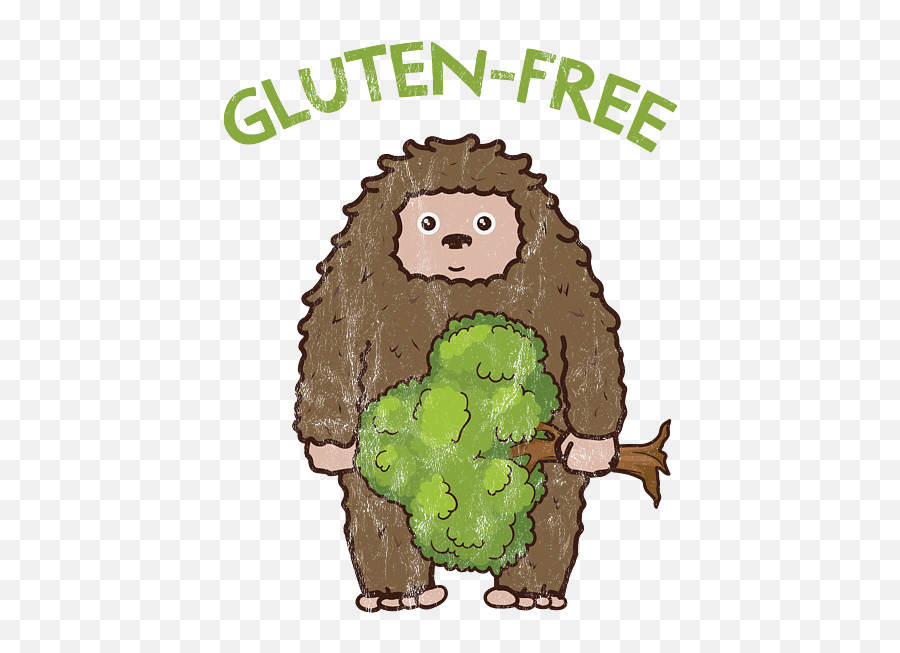 Gluten Free Cute Bigfoot Cartoon T - Shirt For Sale By Noirty Emoji,Bigfoot Transparent
