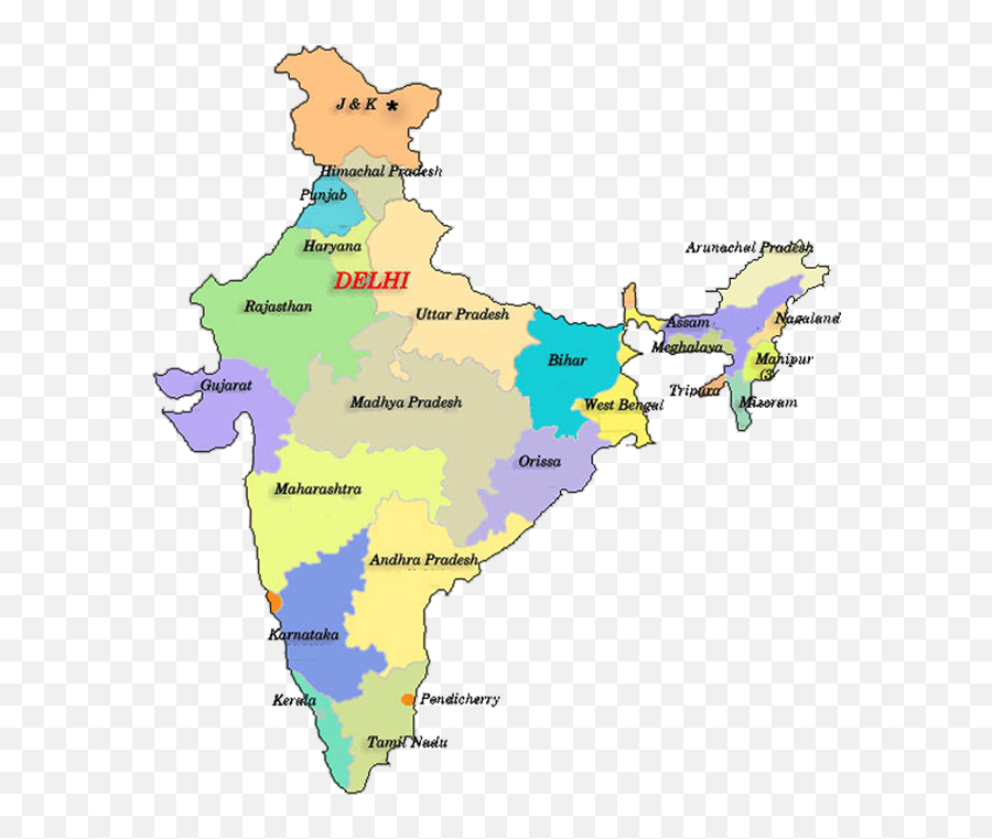 Download India Map Indicating States Covered Ads Areas Emoji,India Map Png
