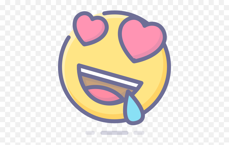 Emoji Emoticon Eyes Face Heart Smiling Free Icon Of Emotion,Heart Eye Emoji Transparent