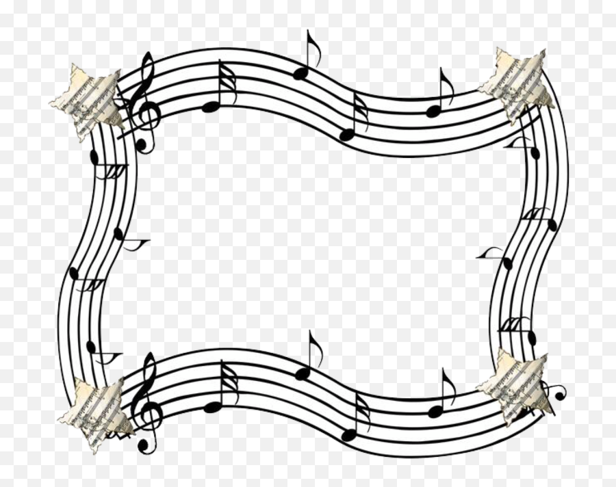 Music Notes Staff Scale Musicscales Stars Border Emoji,Scale Transparent Background