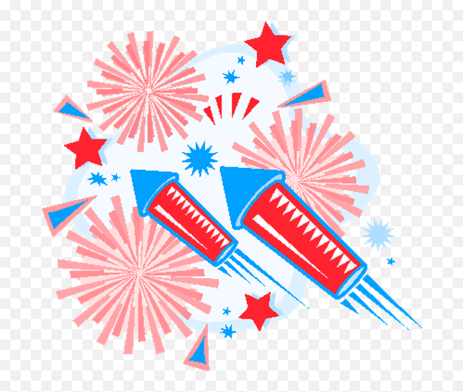 Download Png Transparent Library Th Of - 4th Of July Fireworks Cartoon Emoji,Fireworks Clipart