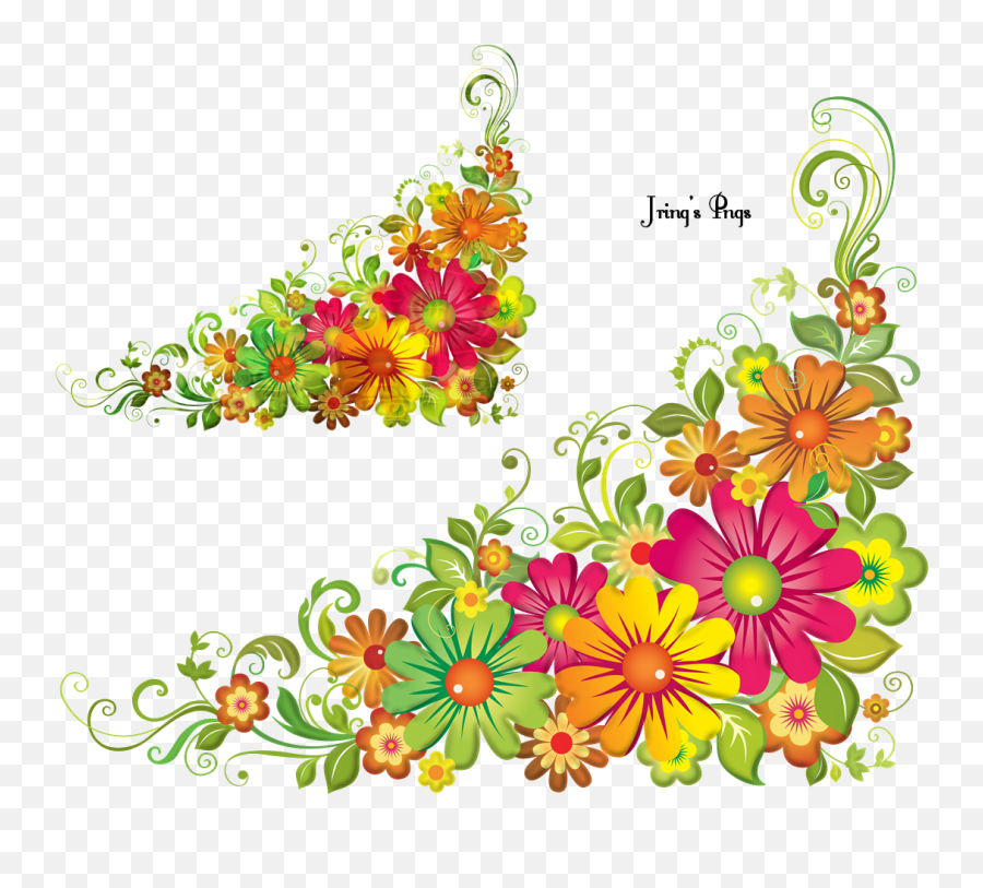 Flower - Cornerdesignclipartbestxquqjbclipartpng 1078 Clip Art Emoji,Design Clipart