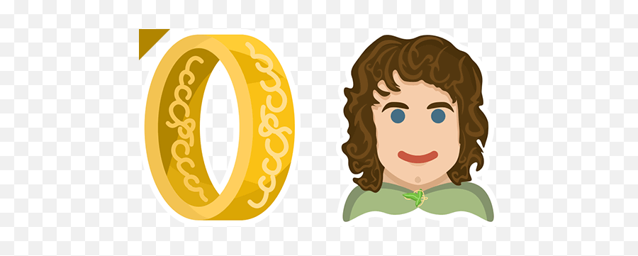 Lord Of The Rings Frodo Baggins U0026 One Ring Cursor U2013 Custom - Lord Of The Rings Cursor Emoji,Lord Of The Rings Logo