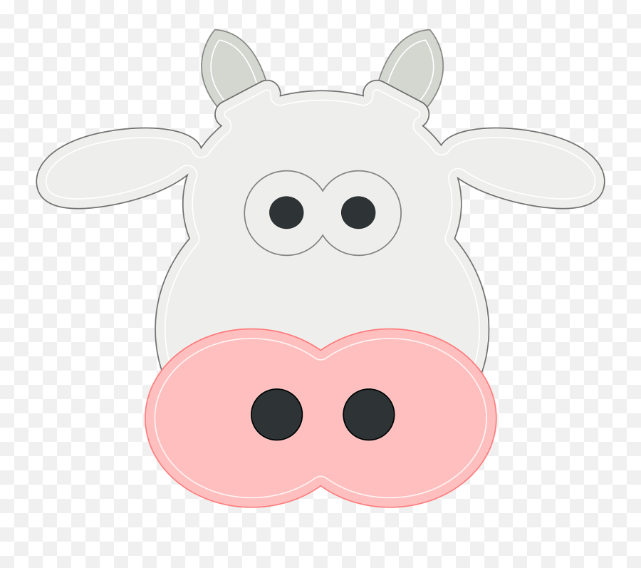 Cartoon Cow Face Clipart - Dot Emoji,Cow Face Clipart