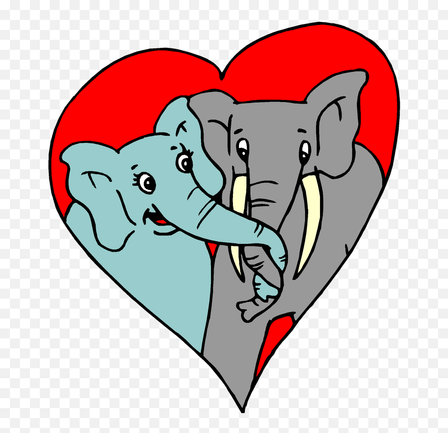 Library Of Elephant With Heart Clip Art Stock Png Files - Day Elephants In Love Emoji,Elephant Silhouette Clipart