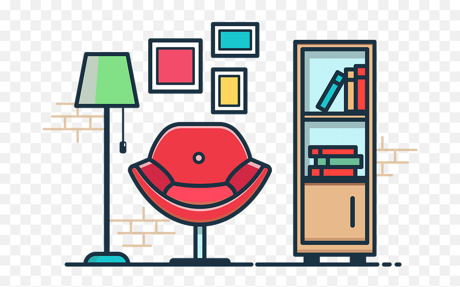 Reading Room Clipart - Illustration Emoji,Room Clipart
