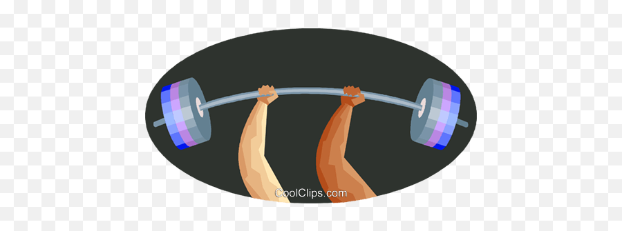Strength Lifting A Barbell Teamwork Royalty Free Vector - Weights Emoji,Strength Clipart
