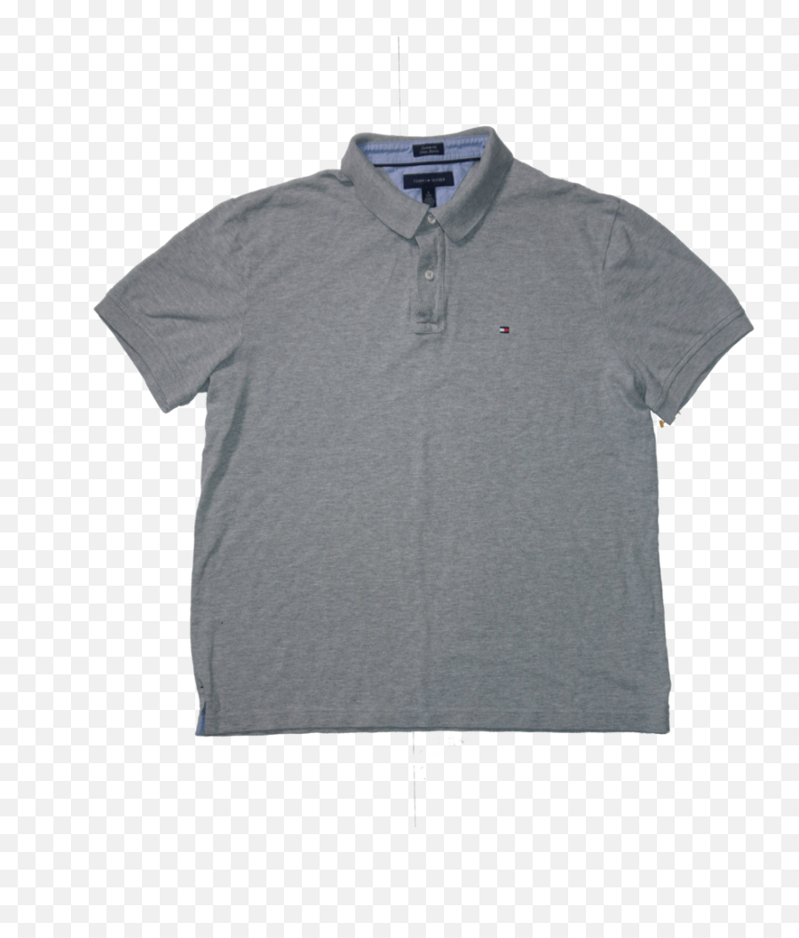 Vintage Tommy Hilfiger Grey Polo Shirt - Short Sleeve Emoji,Polo Shirts W Logo
