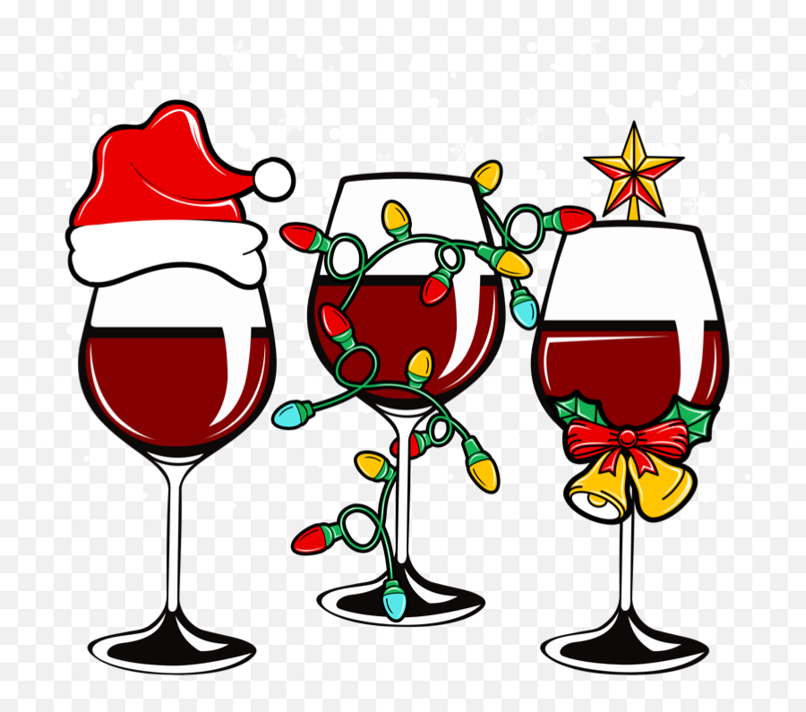 6 Christmas Wine Designs U0026 Graphics - Wine Glass With Santa Hat Emoji,Santa Hat Png