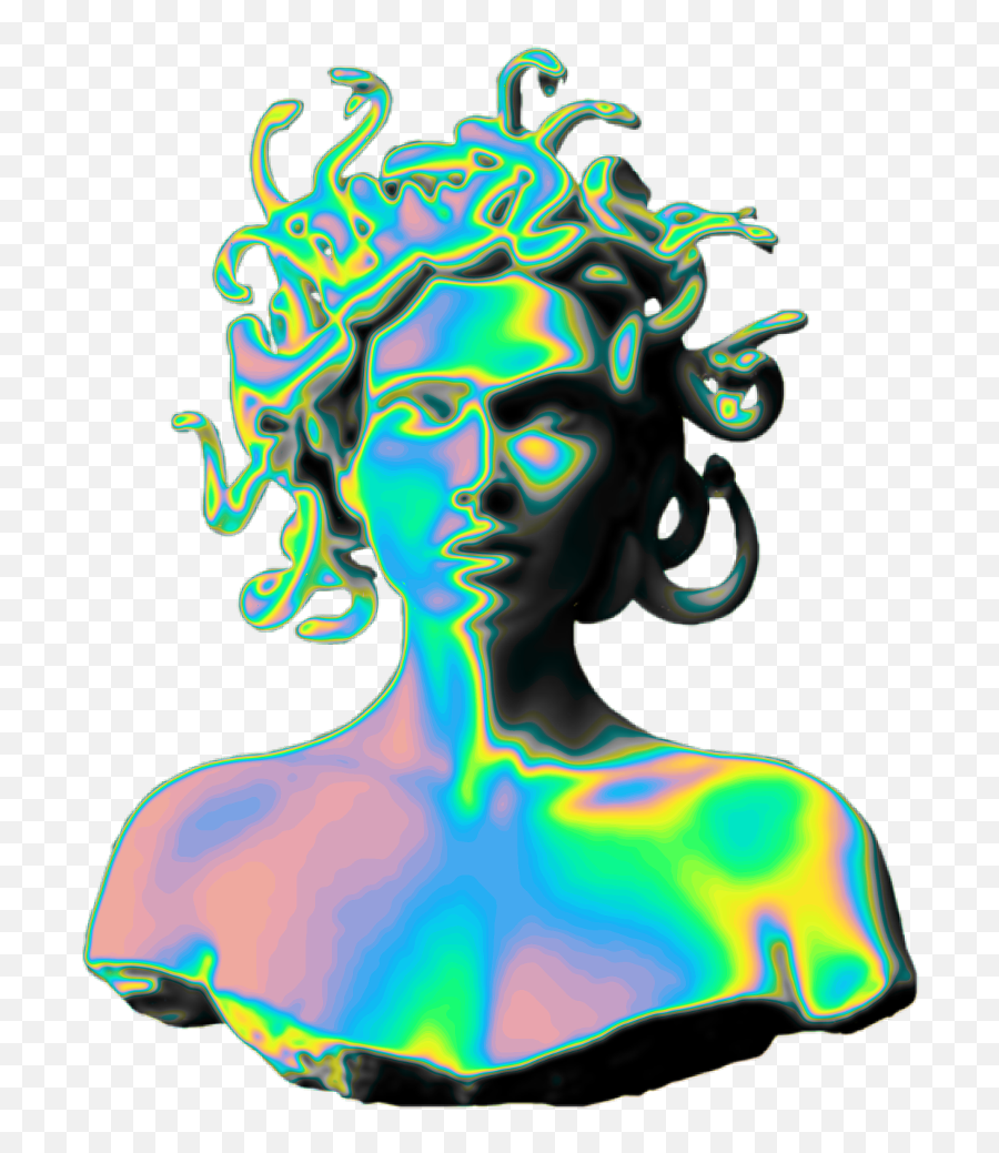 Greek Sculpture Png Aesthetic - Medusa Vaporwave Png Emoji,Medusa Png