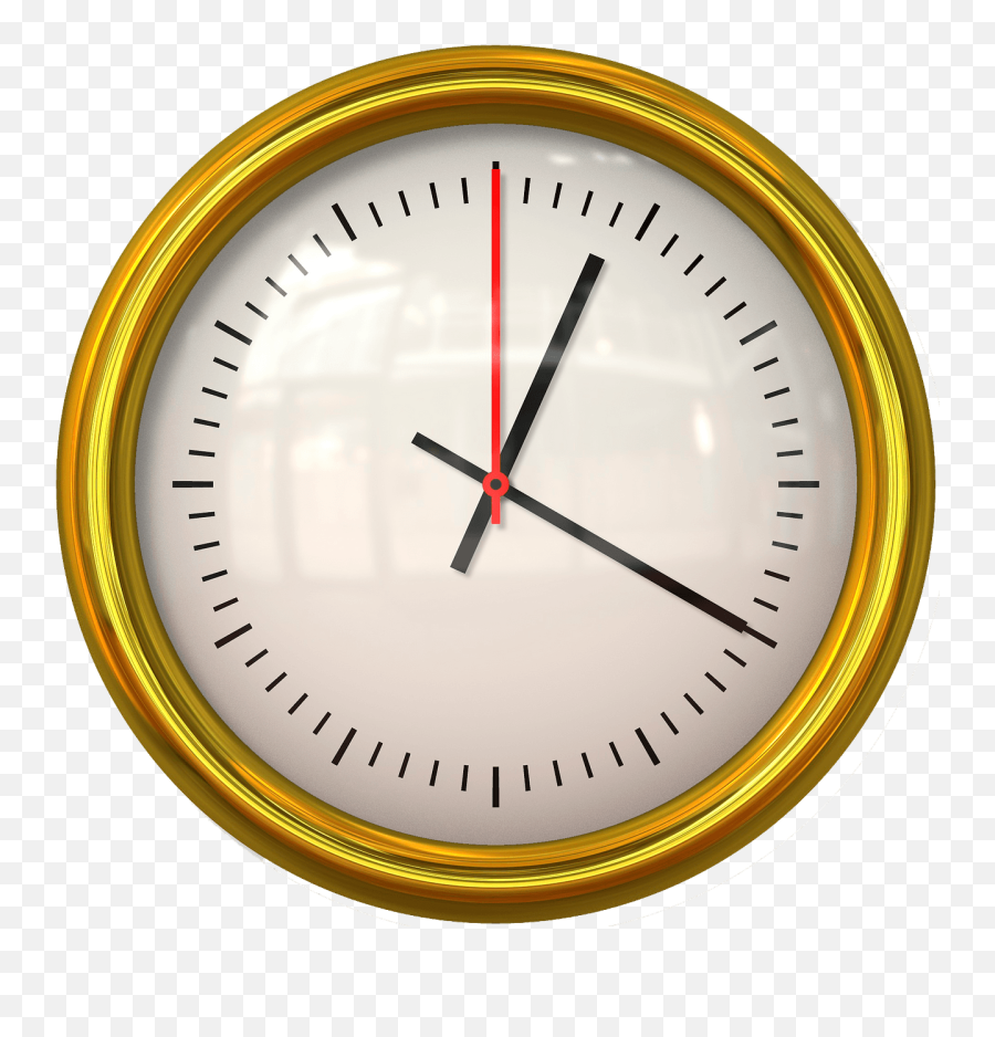 Golden Wall Clock Clipart Free Download Transparent Png - Clock 1 59 Emoji,Clock Clipart