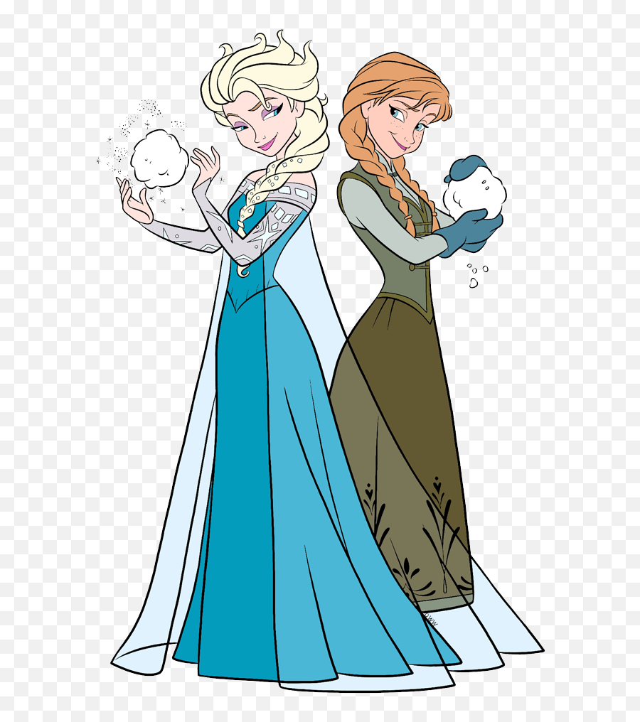 Anna Elsa Frozen Clipart - Anna Elsa In Frozen Clipart Emoji,Frozen Clipart
