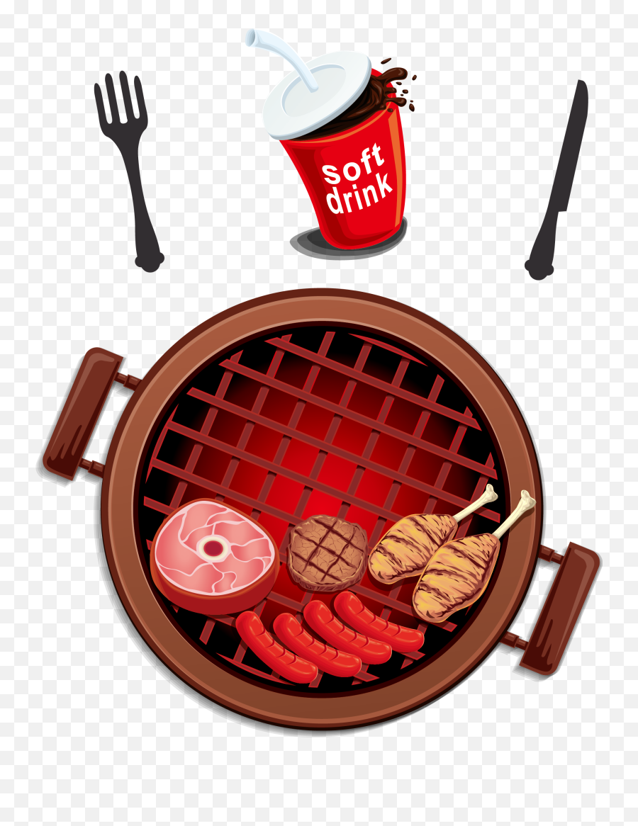 Barbecue Vector Grill Pan Clipart - Grill Hot Pot Vector Emoji,Grill Clipart