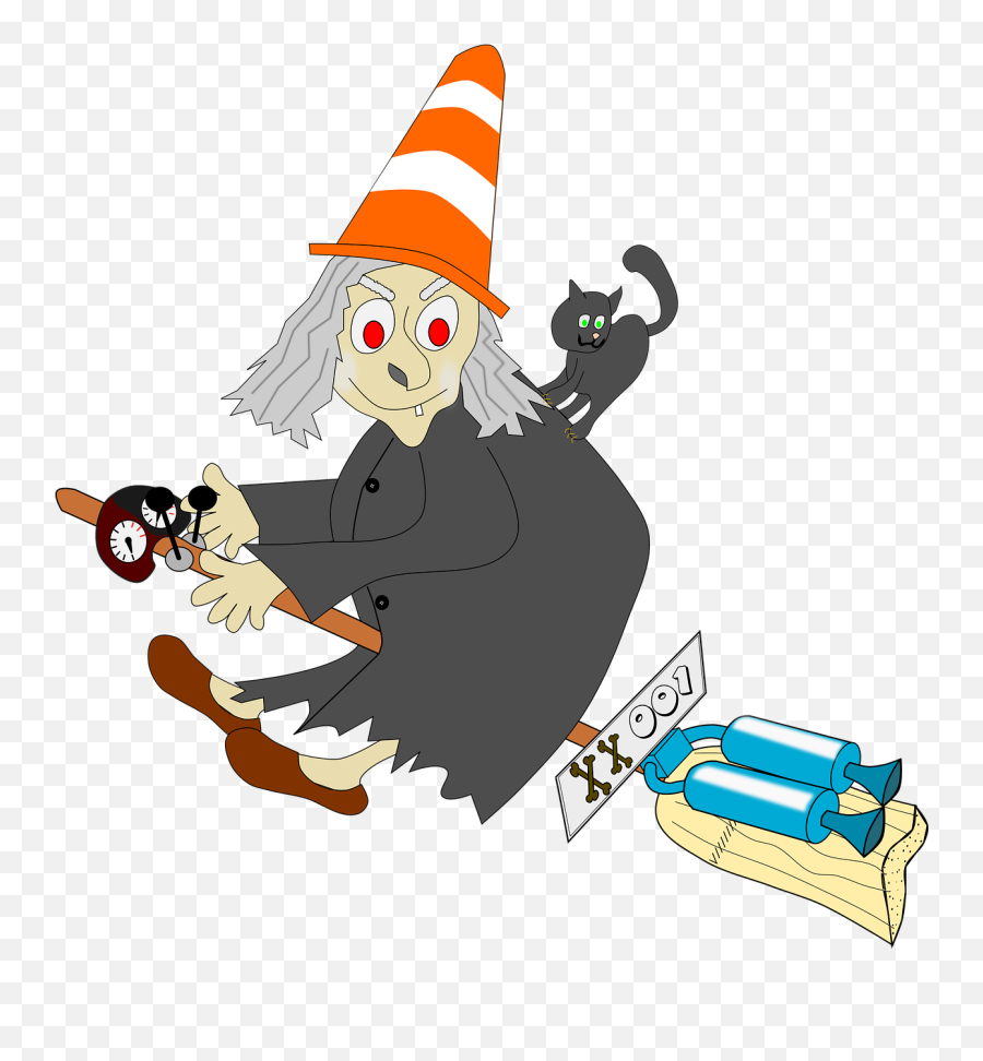 Witch Baba On A Broomstick Free Vector Graphics Free Emoji,Broomstick Clipart