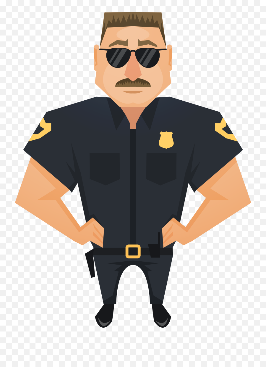 Download Judge Police Officer Handsome - Police Man Clipart Png Emoji,Police Officer Clipart