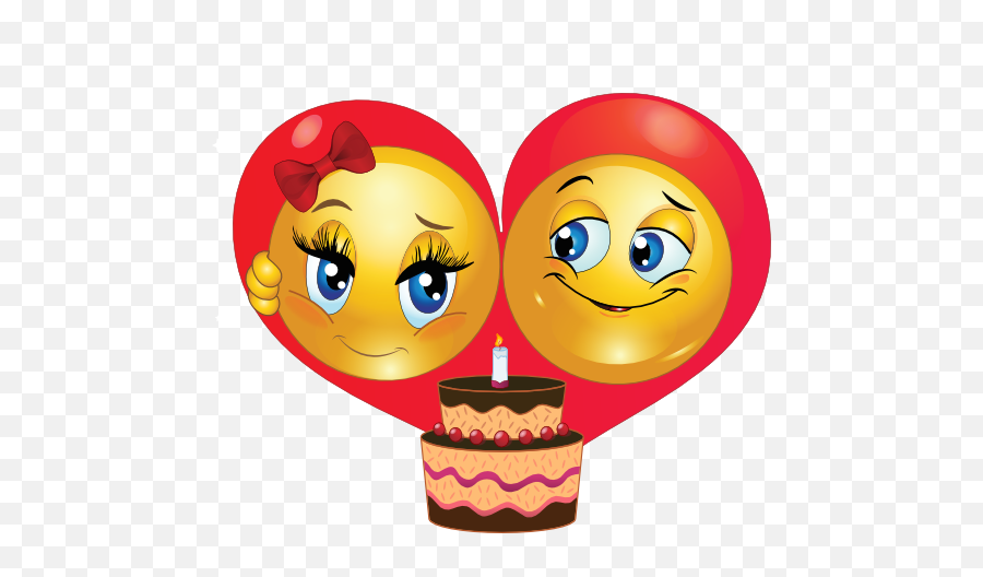 Birthday Smiley Faces Clip Art Birthday Couple Smiley Emoji,Feliz Cumpleaños Clipart