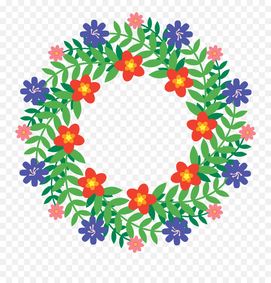 Flower Wreath Clipart Free Download Transparent Png Emoji,Green Wreath Clipart