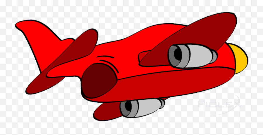 Red Plane - Fiolex Graphics Emoji,Old Airplane Clipart