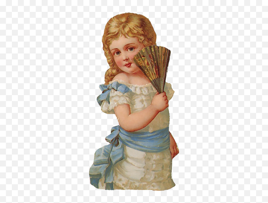 Little Blue Girl U2013 Victorian Scrap U2013 Wings Of Whimsy Emoji,Jpg With Transparent Background