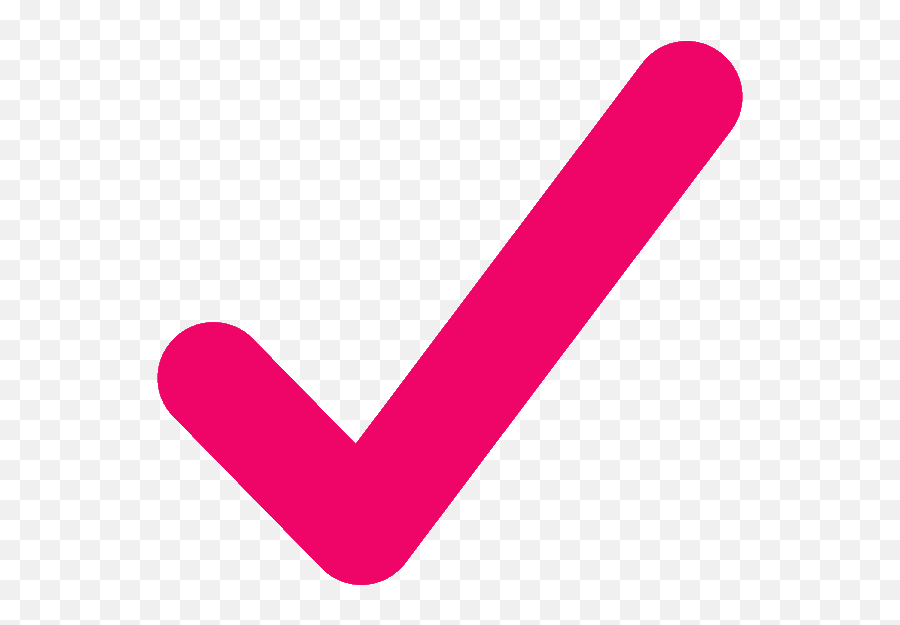 Pink Check Mark Png U0026 Free Pink Check Markpng Transparent - Check Icon Png Pink Emoji,Checkmark Clipart