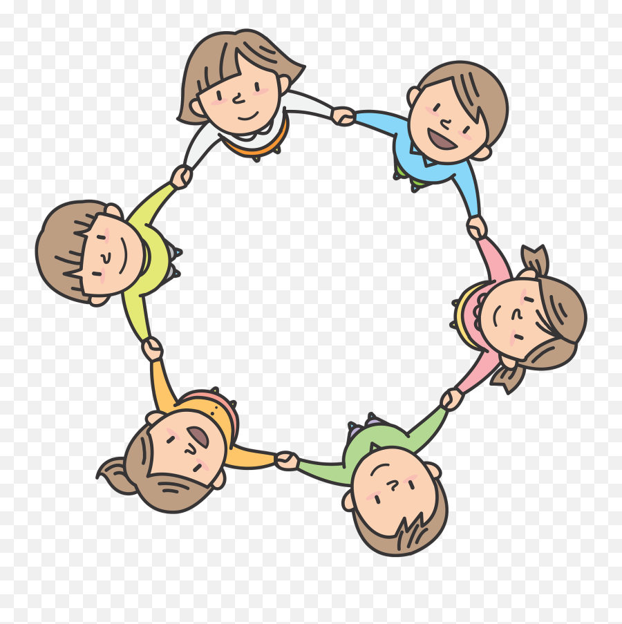 Children In Circle Clipart - Children Circle Clipart Emoji,Circle Clipart