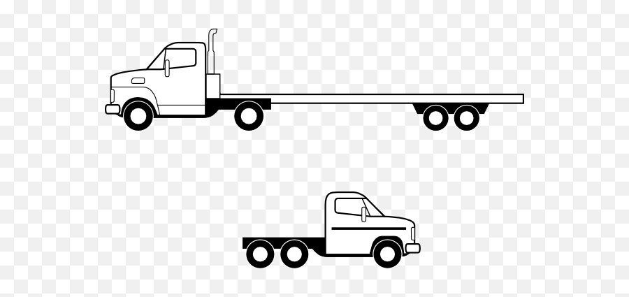 Flatbed Trucks Clip Art At Clker - Draw A Flatbed Truck Emoji,Old Truck Clipart