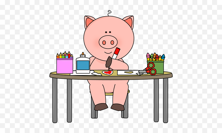 Pig Clip Art - Pig In School Clipart Emoji,Pigs Clipart
