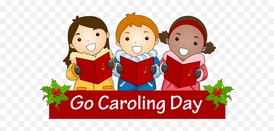 Clip Art For Cele3brate Caroling Day - Girls Caroling Clipart Emoji,Christmas Carolers Clipart