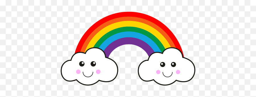 Rainbow With Cloud Svg Seven Colour Rainbow Svg Rainbow - Rainbow Cloud Svg Emoji,Atv Clipart