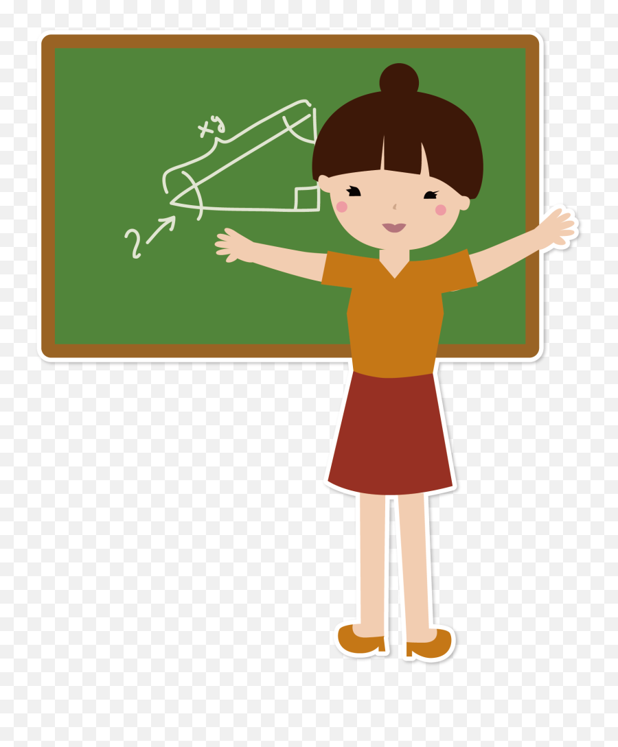Teacher And Student Cartoon Png - Clip Art Teacher Transparent Emoji,Student And Teacher Clipart