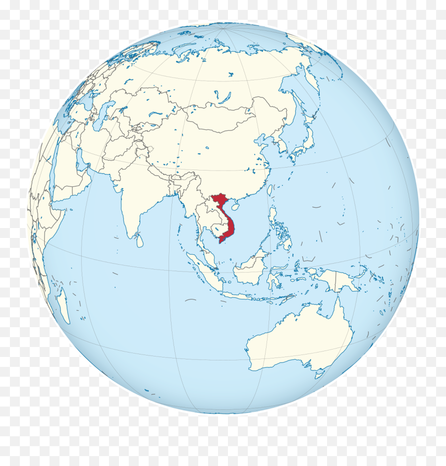 Archivovietnam On The Globe Vietnam Centeredsvg - Vietnam On Map Emoji,World Globe Png