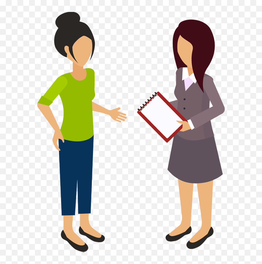 Clipart Woman Business Hd Png Download - Two Woman Talking Clipart Emoji,Talking Clipart