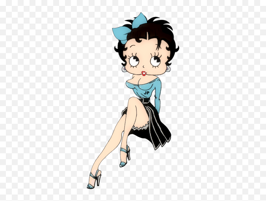 Betty Boop In Low Cut Too Showing Lots Of Leg - Stray Cats Emoji,Pin Up Girl Clipart
