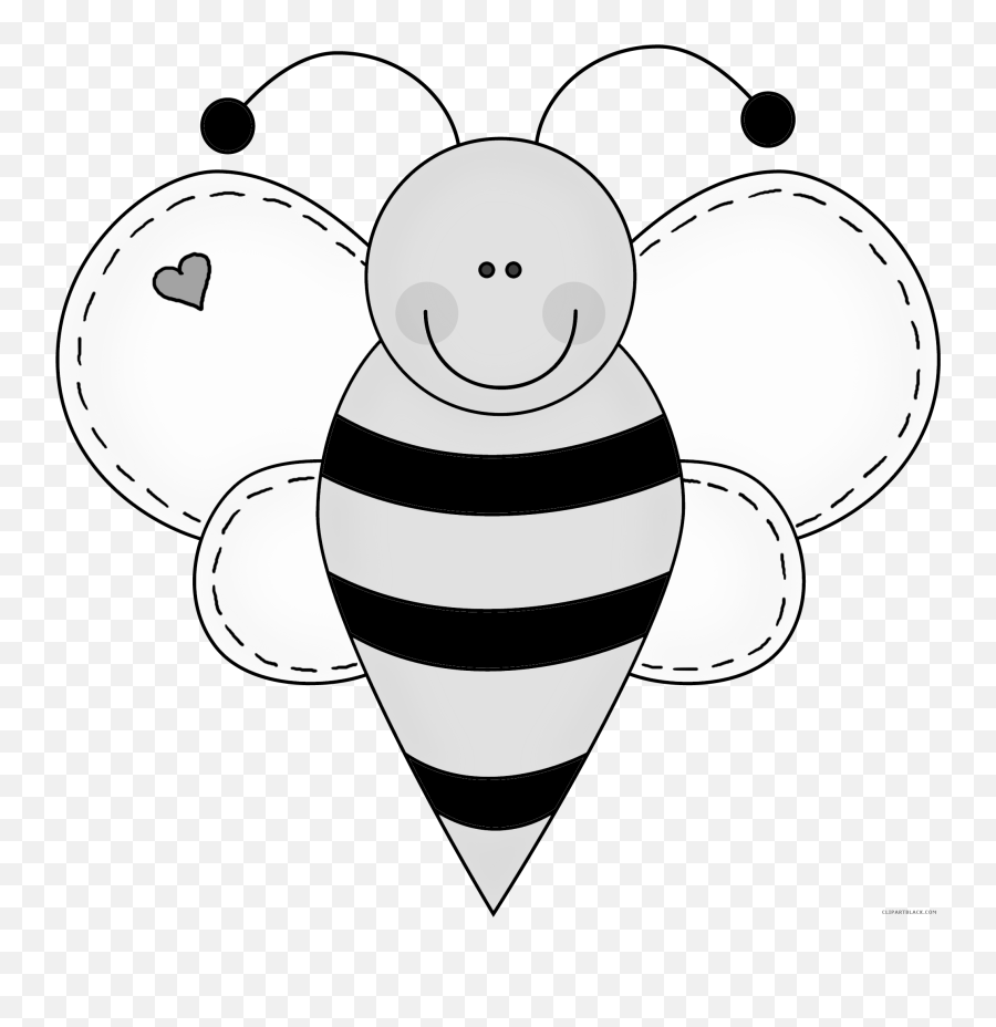 Download Hd Cute Bee Clipart - Clip Art Emoji,Bee Clipart Black And White