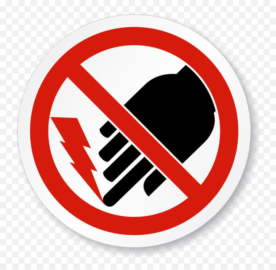 Donu0027t Touch Electric Hazard Iso Sign - Do Not Touch Emoji,Do Not Png