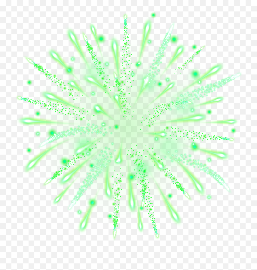 Green Firework Transparent Clip Art - Green Fireworks Black Background Emoji,Fireworks Clipart