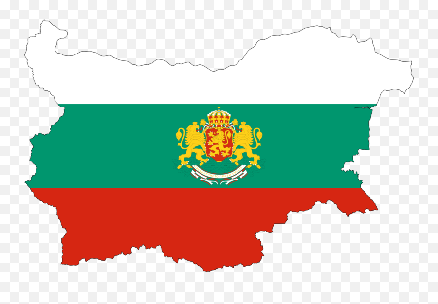 Onlinelabels Clip Art - Bulgaria Map Flag With Stroke And Emoji,Blank Coat Of Arms Template Png