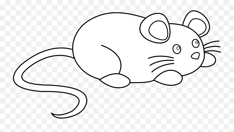 Mouse Black And White Clipart - Outline Mouse Clipart Black And White Emoji,Mouse Clipart