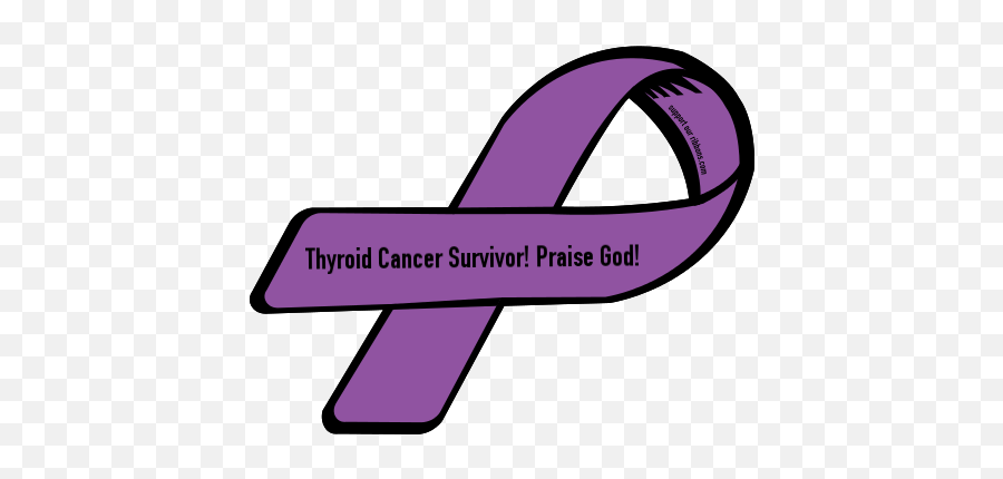 Custom Ribbon Thyroid Cancer Survivor Praise God - Eating Disorders Awareness Emoji,God Clipart