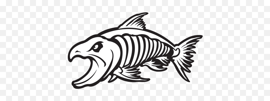 Library Of Svg Freeuse Salmon Fish Png - Salmon Skeleton Drawing Emoji,Salmon Clipart