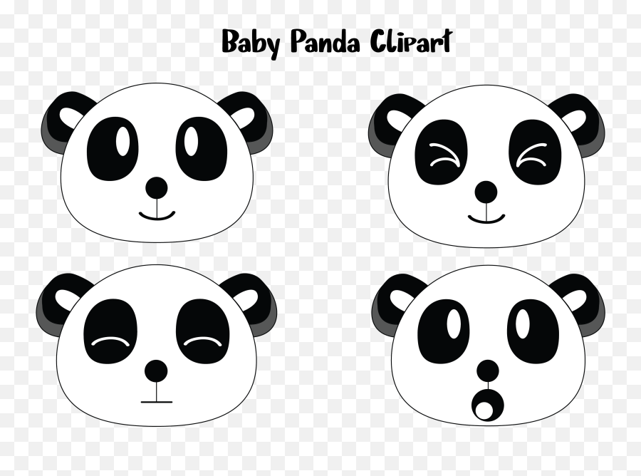 Baby Panda Vector Graphic - Dot Emoji,Panda Clipart